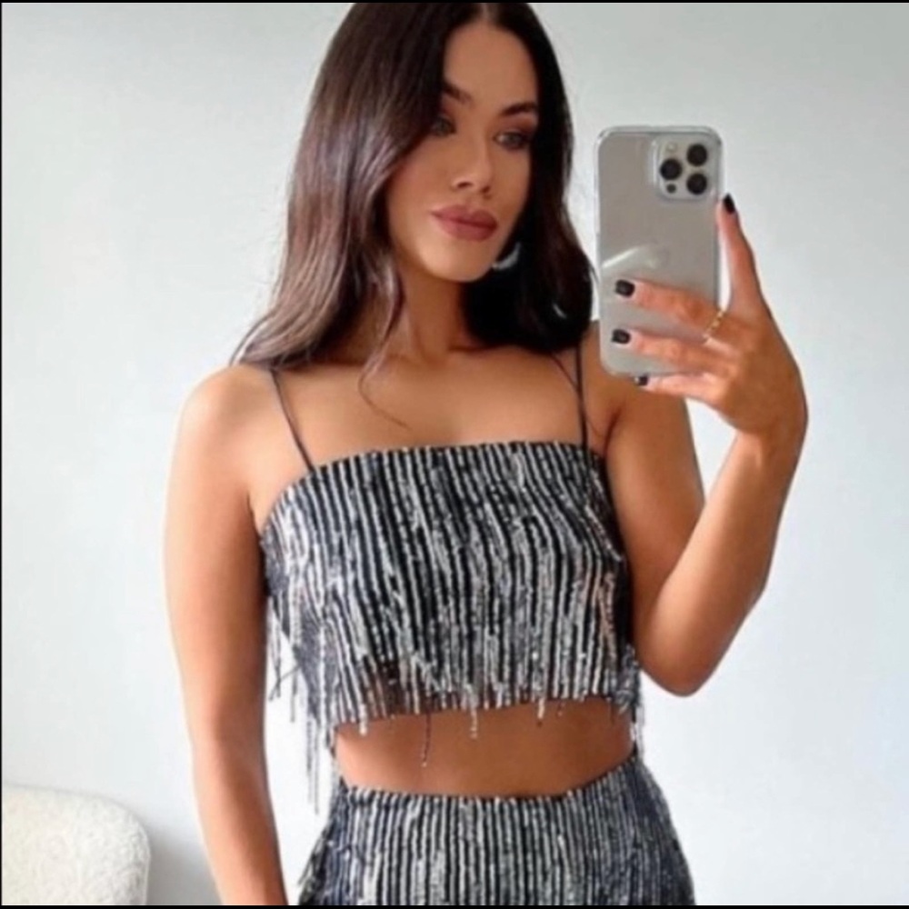SEQUIN CROP TOP
